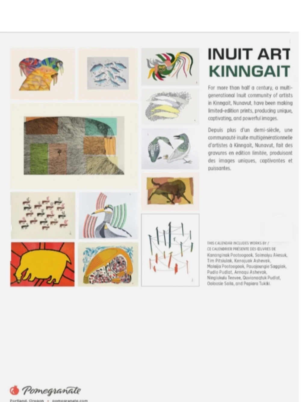 Inuit Art 2026 Mini Wall Calendar, 6'' X 7.5'', 12-Month Calendar